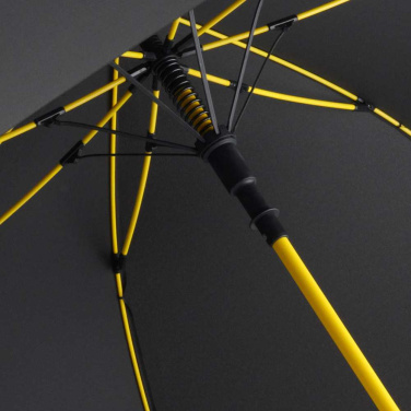 FARE® Style värviliste detailidega automaatne golfivihmavari logoga, must-kollane – detailvaade 8