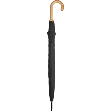 FARE ÖkoBrella automaatne golfivihmavari taaskasutatud PET-kattega 122 cm logoga, must (waterSAVE®) – detailvaade 3
