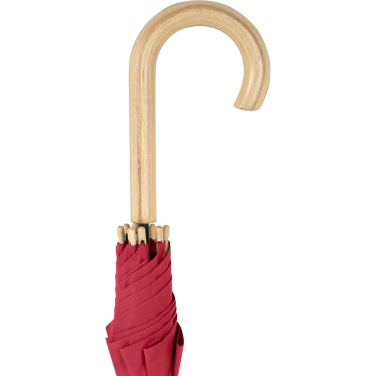 FARE ÖkoBrella soodne automaatne vihmavari taaskasutatud PET-kattega logoga, punane (waterSAVE®) – detailvaade 7