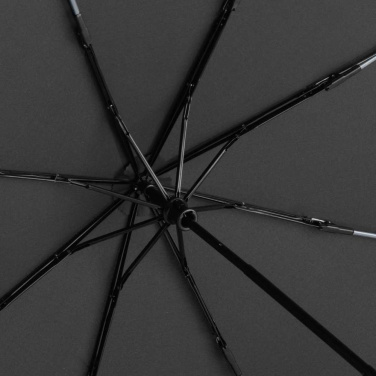 FARE® Mini Style värviliste detailidega taskuvihmavari logoga, must-hall – detailvaade 4