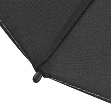 FARE® Mini Style värviliste detailidega taskuvihmavari logoga, must-hall – detailvaade 5