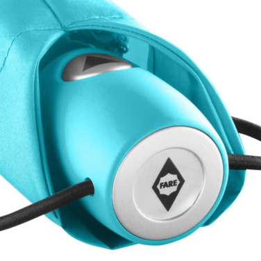 FARE® AC automaatselt avanev minivihmavari logoga, petrool – detailvaade 5