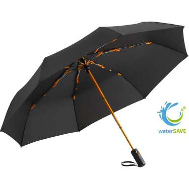 FARE® AOC Colorline suur automaatne taskuvihmavari logoga, must-oranž – tootefoto