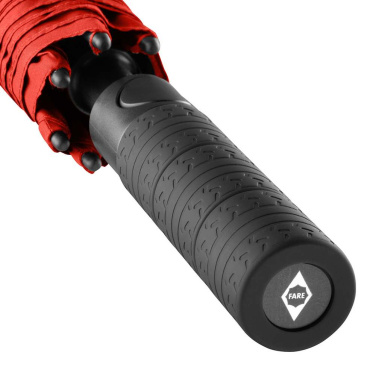 FARE® Profile rehvimustriga automaatne golfivihmavari logoga, punane – detailvaade 4