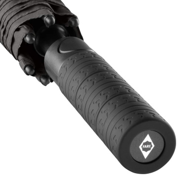 FARE® Profile rehvimustriga automaatne golfivihmavari logoga, must – detailvaade 4