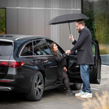 FARE® Magic Windfighter® Carbon 2.0 suur automaatne taskuvihmavari logoga, must (waterSAVE®) – detailvaade 3