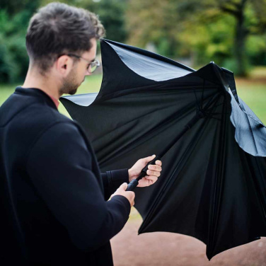 FARE® Carbon Style karbondisainiga automaatne golfivihmavari logoga, must (waterSAVE®) – detailvaade 3