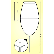 Karikakujuline reklaamlipp logoga A 94×123 cm