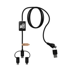SCX.design C48 CarPlay 5-in-1 helendava logoga laadimis- ja andmekaabel