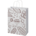 Kraft 120 g/m2 keeratud sangadega paberkott - 31 x 12 x 41 cm, Valge