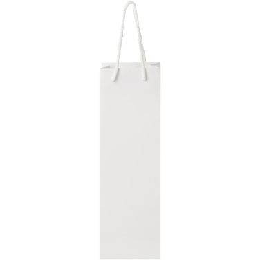 Käsitsi valmistatud 170 g/m2 integreeritud paberist veinipudelikott plastnöörist käepidemetega - 12 x 9 x 37 cm, tootepilt