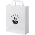 Kraft 80-90 g/m2 lamedate sangadega paberkott - 25 x 11 x 32 cm, Valge