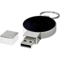 Ümmargune valgustusega USB-mälupulk, Must / Hõbedane / Valge