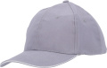 6-paneeliga puuvillane nokamüts, 260 g/m² CURTIS, hall