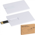 Plastikkaardiga USB-mälupulk 8GB 2.0 LEONA, valge