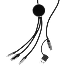 4-in-1 laadimiskaabel valgustatud logoga, pikkus 120 cm