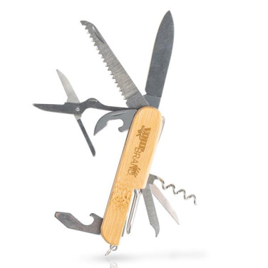 Bambusest ja roostevabast terasest multifunktsionaalne taskunuga / Multiblade, tootepilt