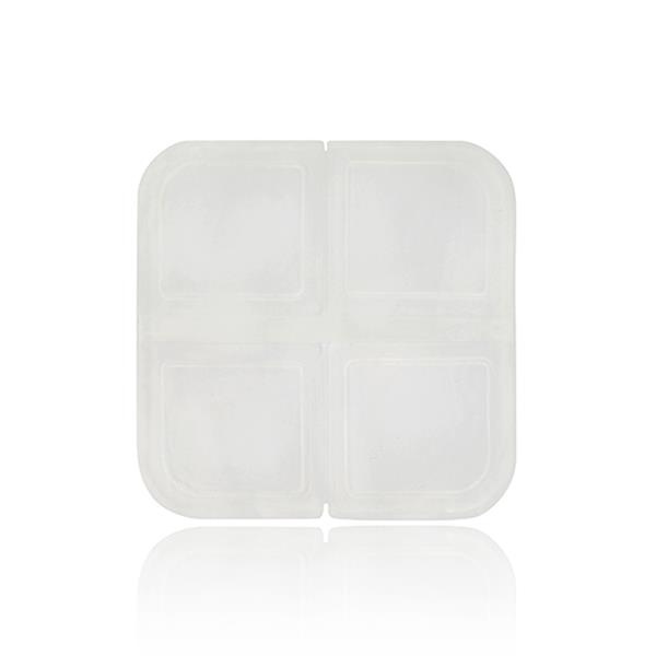 Ruudukujuline tabletikarp, 4 sektsiooni / Labox, Läbipaistev, tootepilt