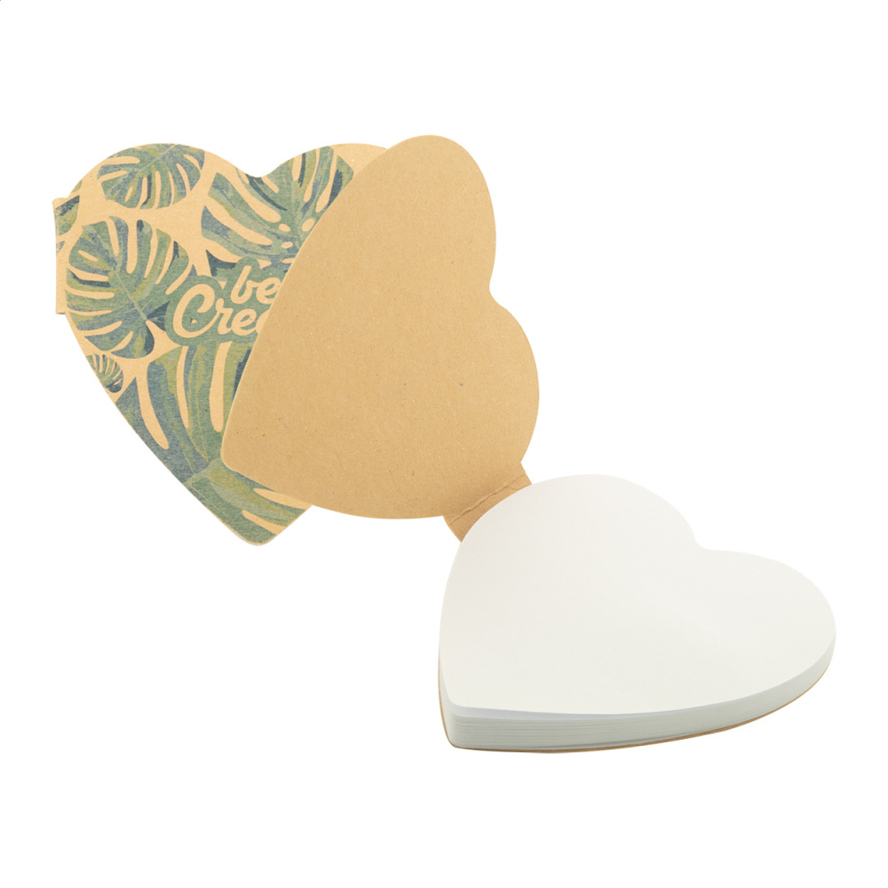 CreaStick Heart Eco – kohandatud kleepuv märkmik, tootepilt