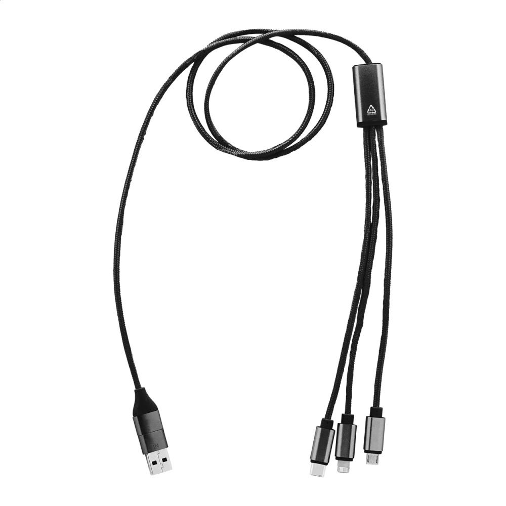 Ralong – USB-laadija kaabel, must, tootepilt