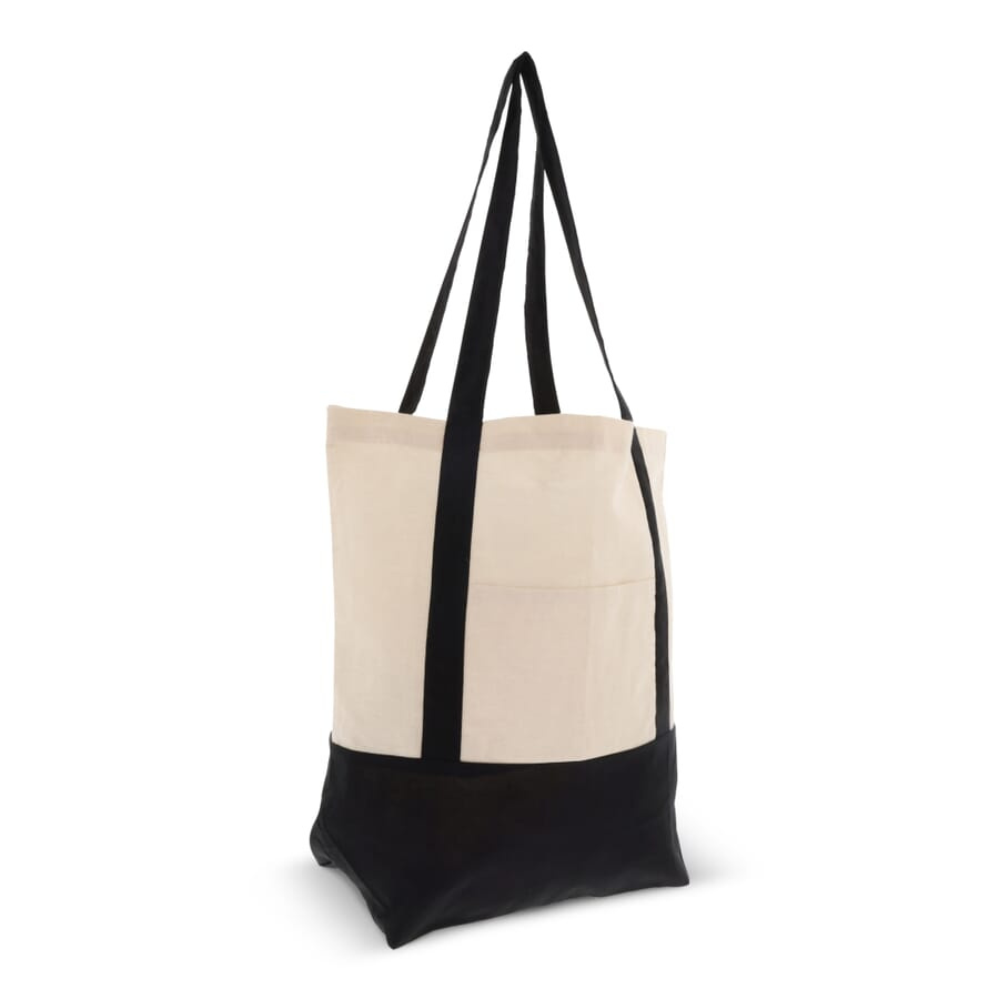 Ostukott OEKO-TEX® puuvill 140g/m² 40x10x35 cm, must, tootepilt (1)