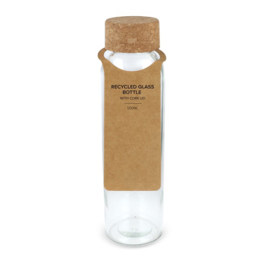 Taaskasutatud klaasist pudel korgist kaanega 500 ml, läbipaistev, tootepilt (3)