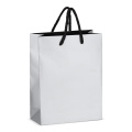 Paberist kinkekott 18 x 8 x 24 cm 200g/m², hõbe