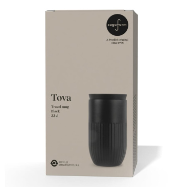 Sagaform Tova isoleeritud kruus, 320 ml lekkekindel ja nõudepesumasinas pestav, must, tootepilt (2)
