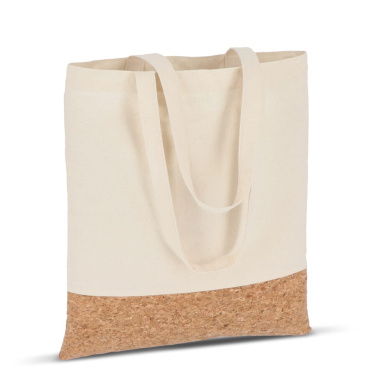 Puuvillast ja korgist kilekott 170g/m² 35 x 40 cm, loodus, tootepilt (4)