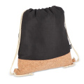 Paeltega kott R-PET ja korgist 35 x 40 cm, must