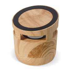 Puidust välimusega kõlar 3W ja juhtmevaba laadija 5W