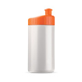 Spordipudeli disain 500 ml, valge / oranž