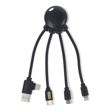 4009 - Xoopar Octopus OBP kaabel Ocean Bound Plastic, must, tootepilt (4)