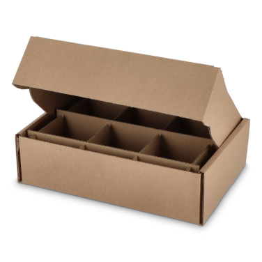 Eritellimusel valmistatud kinkekarp 6 kruusile 34,7 x 24,3 x 9,9 cm, pruun, tootepilt (4)