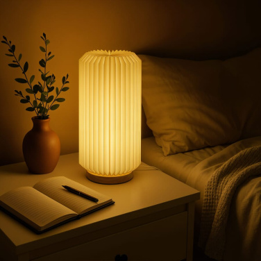 Coolluxi kokkupandav paberist LED-lamp Aurora Tall puidust jalal, 32 cm, loodus, tootepilt (4)