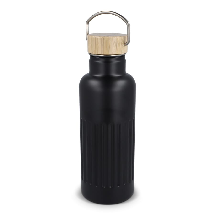 Taaskasutatud roostevabast terasest termospudel 500 ml, must, tootepilt (1)