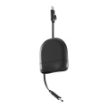 Xoopar ICE-R sissetõmmatav USB-C ja Lightning-kaabel 60W 1 meeter, must