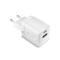 Fresh 'n Rebel 30W kiirlaadija GaN USB-C ja USB-A, helehall