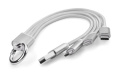 3-ühes USB-kaabel TAUS, hõbedane