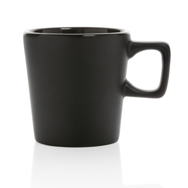 Kaasaegne keraamiline kohvikruus 300ml, must, detailvaade (2)