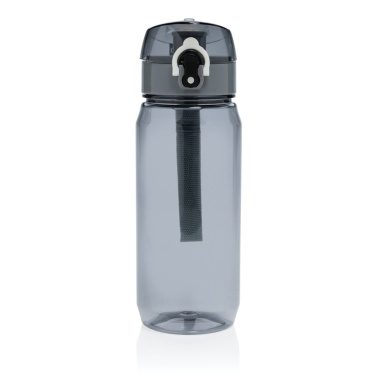 Yide lekkekindel lukustatav veepudel RCS taaskasutatud PET-ist 600 ml, must, detailvaade (2)