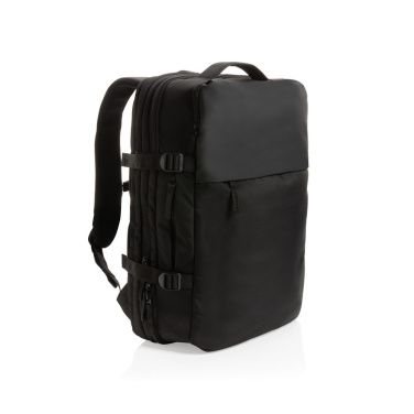 Swiss Peak AWARE™ RPET 15,6-tolline laiendatav nädalavahetuse seljakott, must, detailvaade (1)
