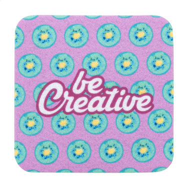 CreaFelt Drink Plus – RPET vildist alus, ruudukujuline, valge, toote lisavaade 2