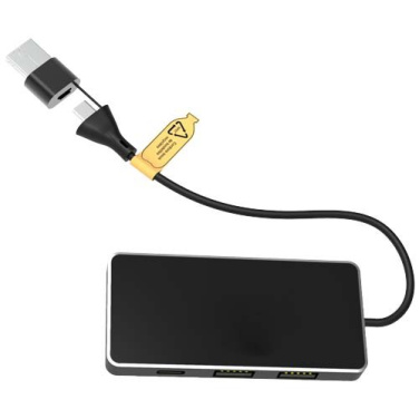SCX.design H20 8-ühes USB-jaotur kahe sisendi ja 6-pordiga, Täiesti must, tootepilt (1)