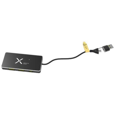 SCX.design H20 8-ühes USB-jaotur kahe sisendi ja 6-pordiga, Täiesti must, tootepilt (2)