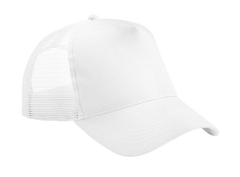Juunioride Snapback Trucker särk, valge/valge - Beechfield (1)