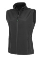Naiste taaskasutatud kahekihiline prinditav softshell-jope mustvalge, must