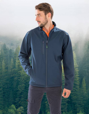 Taaskasutatud 3-kihiline prinditav softshell-jakk, tumesinine - Result Recycled (3)
