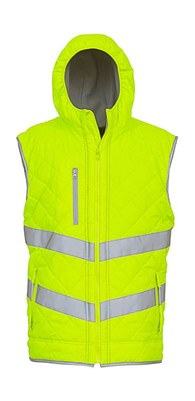 Fluo Kensington kapuutsiga vest, neoonkollane – Yoko (1)
