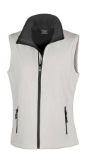 Naiste prinditav softshell-bodysoojendaja, valge/must